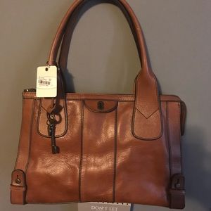 Fossil leather shoulder bag